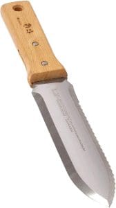 NISAKU NJP650 The Original Hori Hori Namibagata Japanese Stainless Steel Weeding Knife